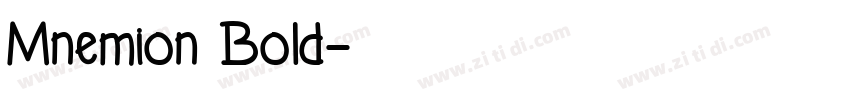 Mnemion Bold字体转换